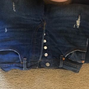 Levi’s distressed 501 skinny jeans